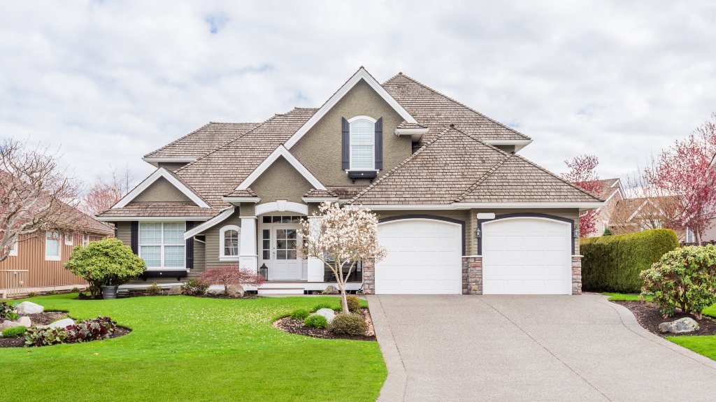 A green suburban house