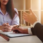 woman having a consultation with a divorce attorney_s