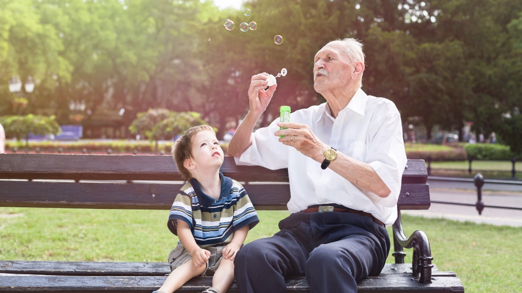 grandpa and kid